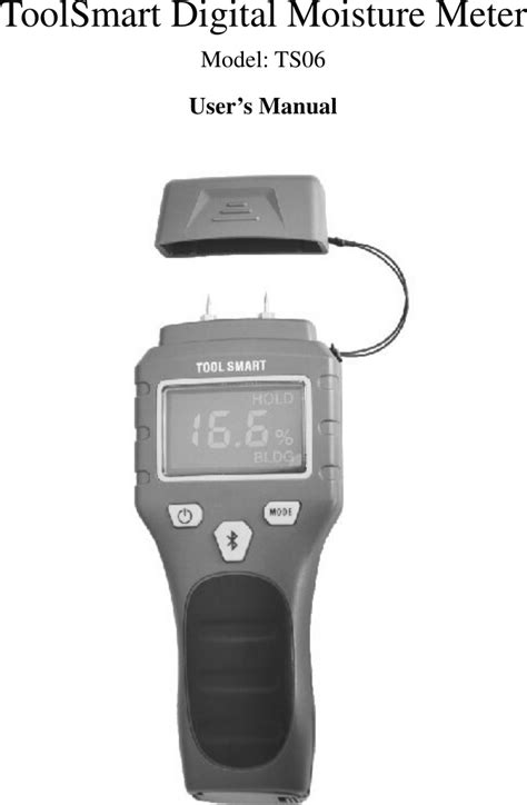 TS06 ToolSmart Digital Moisture Meter User Manual 